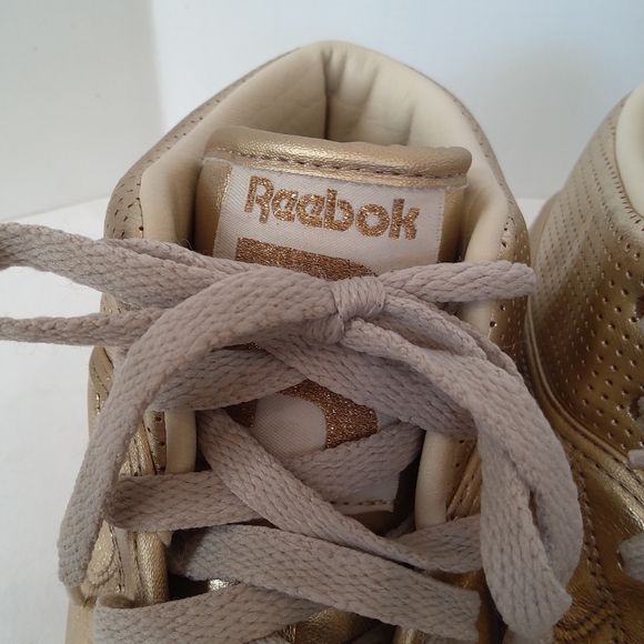 Reebok T - Raww high top gold golden leather sneakers - Picture 3 of 9